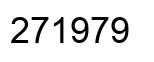 Number 271979 black image