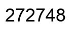 Number 272748 black image