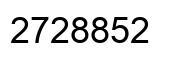 Number 2728852 black image