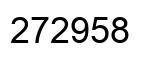 Number 272958 black image