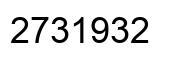 Number 2731932 black image