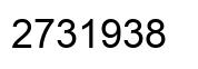 Number 2731938 black image