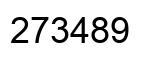 Número 273489 imagen negro