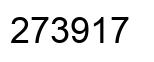 Number 273917 black image