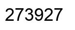 Number 273927 black image