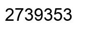 Number 2739353 black image