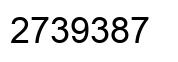 Number 2739387 black image