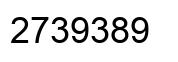 Number 2739389 black image