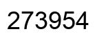 Number 273954 black image