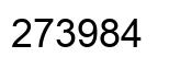 Number 273984 black image