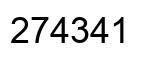 Number 274341 black image