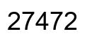 Number 27472 black image