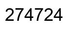 Number 274724 black image