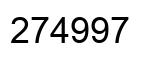 Number 274997 black image