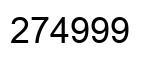Number 274999 black image