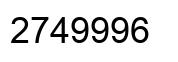 Number 2749996 black image