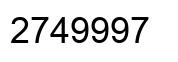 Number 2749997 black image