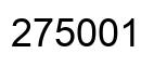 Number 275001 black image