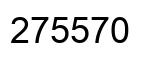 Number 275570 black image