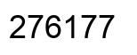 Number 276177 black image