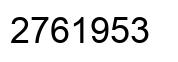 Número 2761953 imagen negro