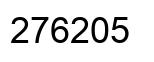Number 276205 black image