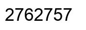 Number 2762757 black image