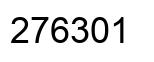 Number 276301 black image
