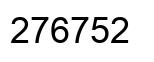 Number 276752 black image