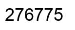 Number 276775 black image