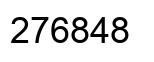 Number 276848 black image