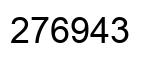 Number 276943 black image