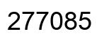 Number 277085 black image