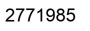 Number 2771985 black image