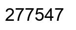 Number 277547 black image