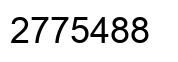 Number 2775488 black image