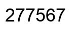 Number 277567 black image