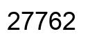 Number 27762 black image