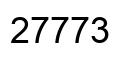 Number 27773 black image