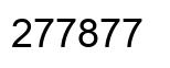Number 277877 black image