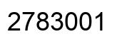 Number 2783001 black image