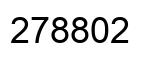 Number 278802 black image