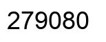 Number 279080 black image