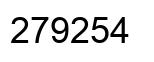 Number 279254 black image