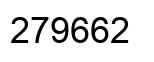 Number 279662 black image