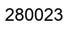 Number 280023 black image