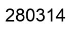Number 280314 black image