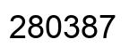 Number 280387 black image