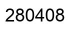 Number 280408 black image