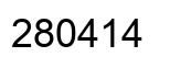 Number 280414 black image